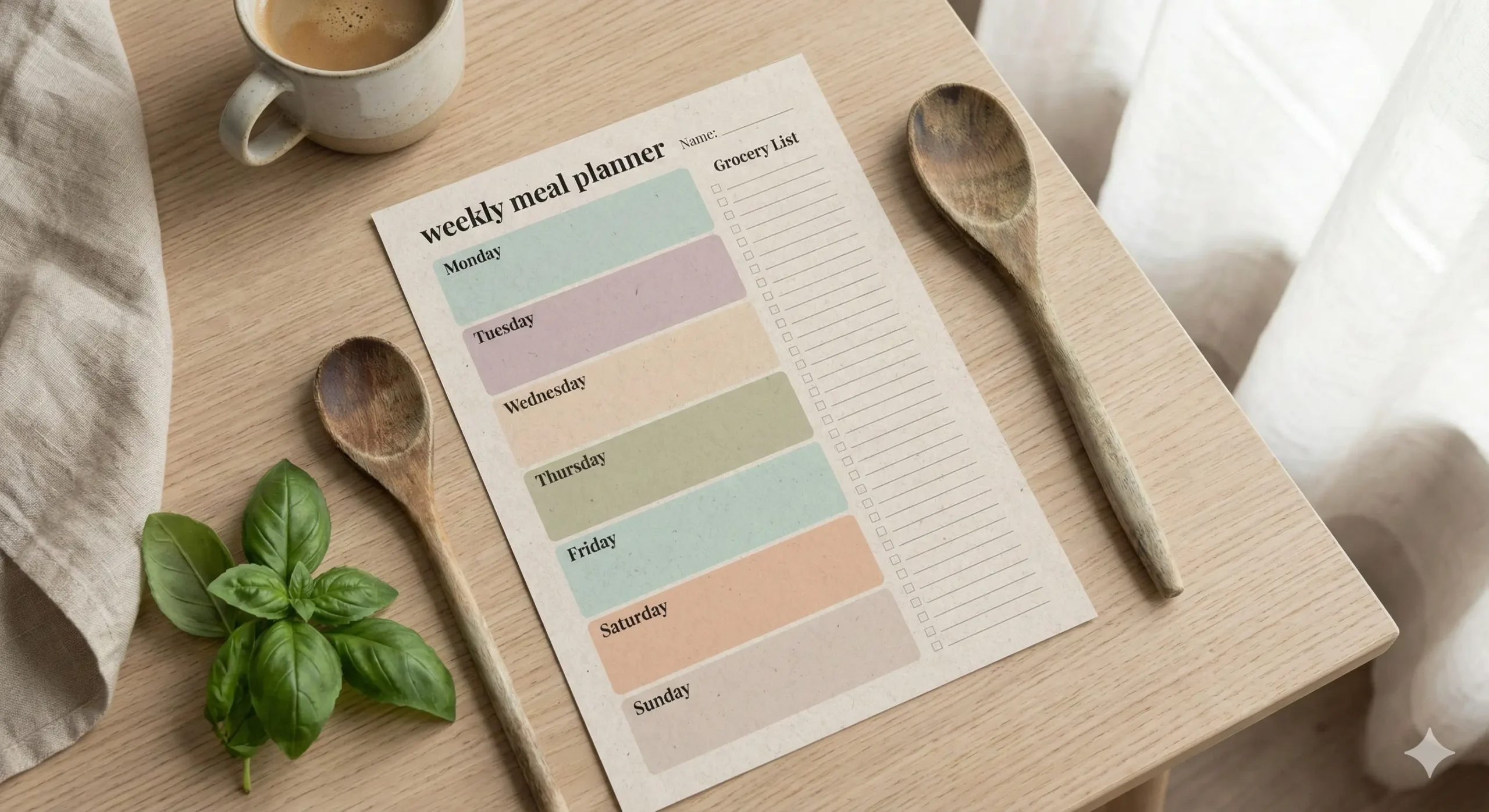 home 8 weekly meal planner template printable pdf with grocery list and daily meal planning layout