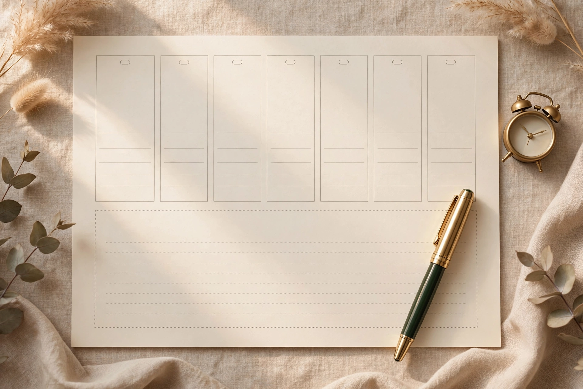 Free ADHD weekly planner printable for adults with 7-day layout