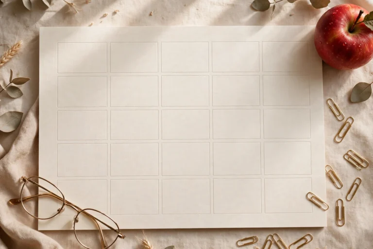 Free teacher planner printable PDF with weekly lesson grid