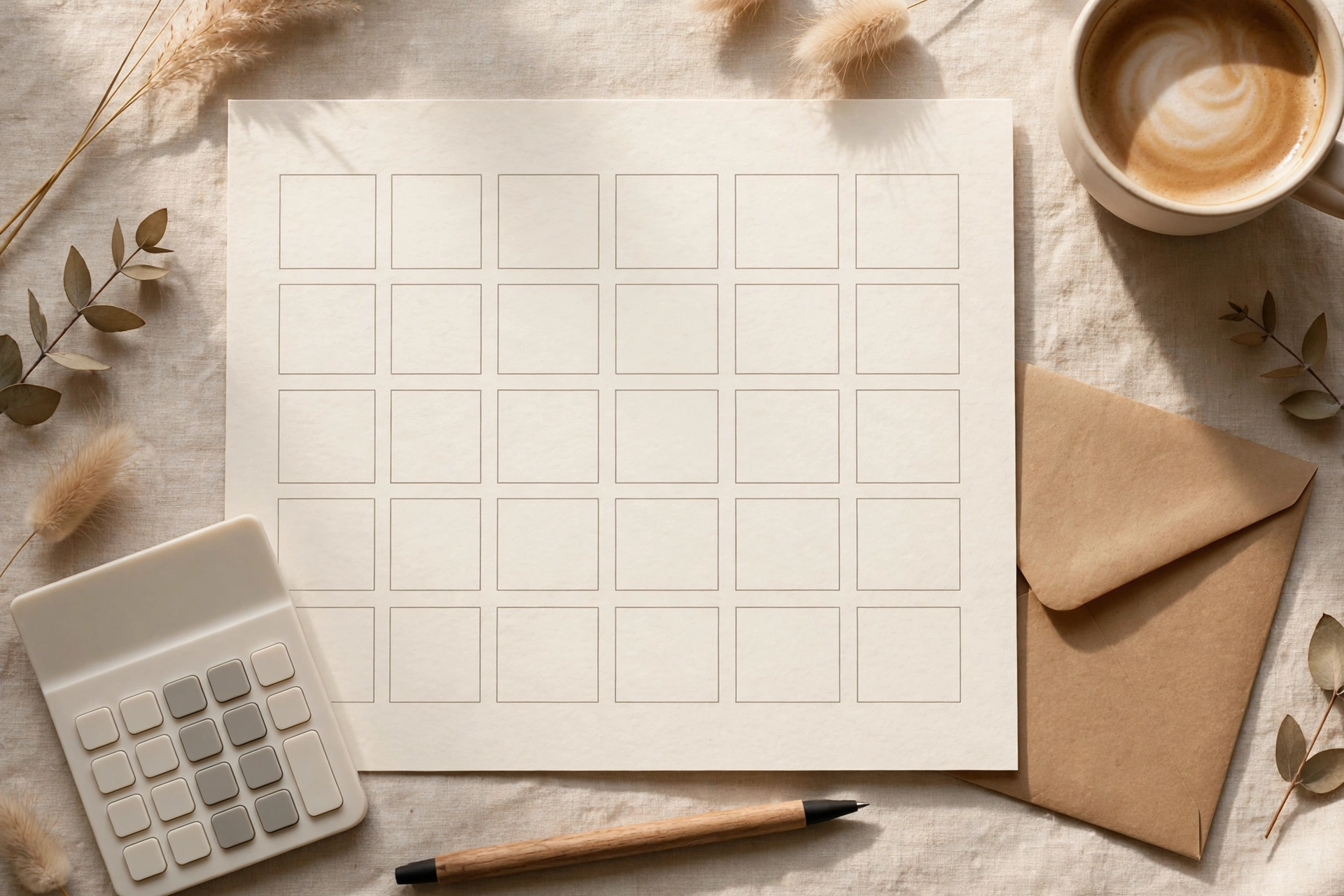 Monthly bill calendar printable with month grid