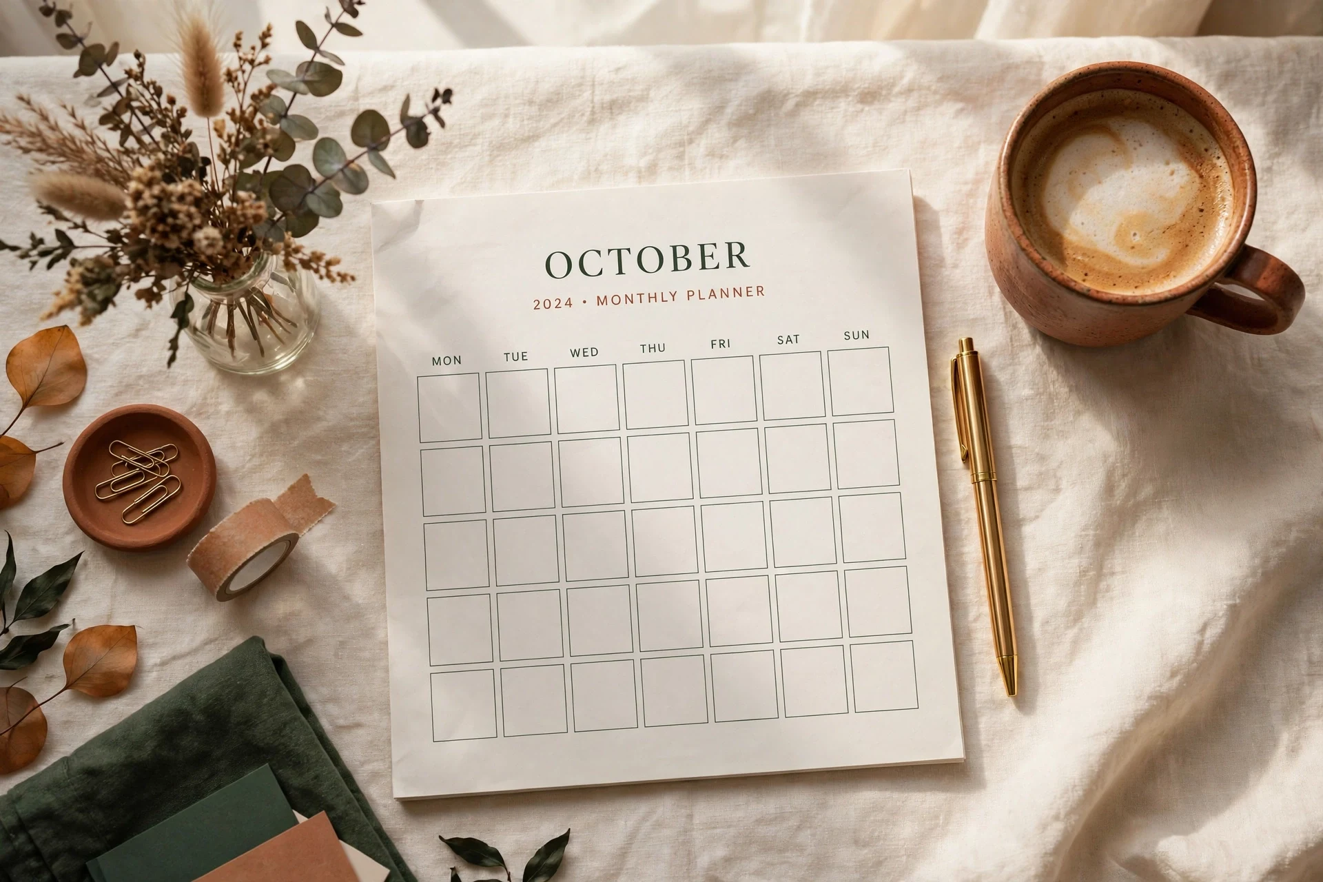 monthly planner printable featured